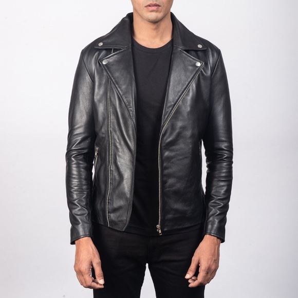 Other - Black Handmade Real Leather Biker Jacket